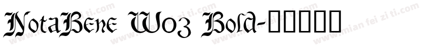 NotaBene W03 Bold字体转换